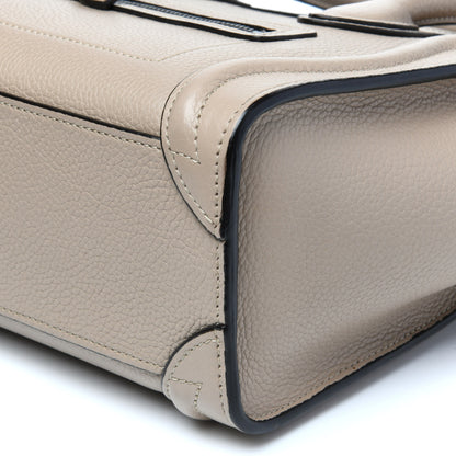 Celine Drummed Calfskin Nano Luggage Dune 8 of 9