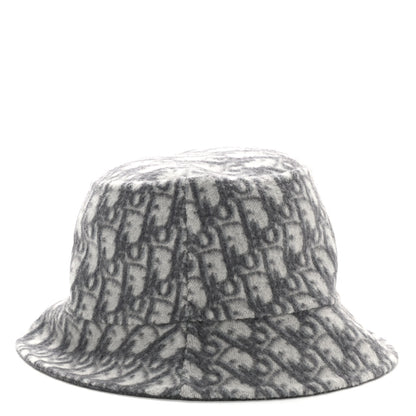 Christian Dior Wool Oblique Jacquard Bucket Hat Grey 15 of 17