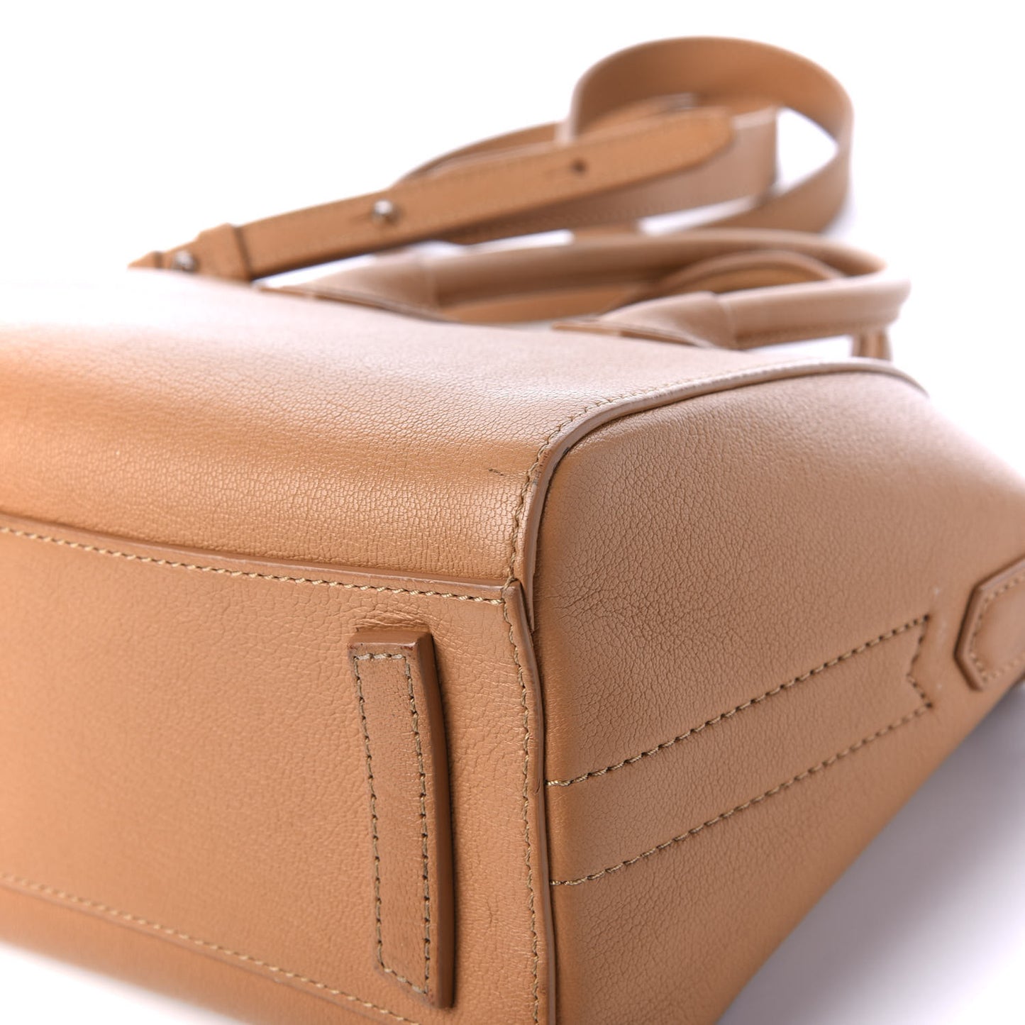 Sugar Goatskin Mini Antigona Medium Beige