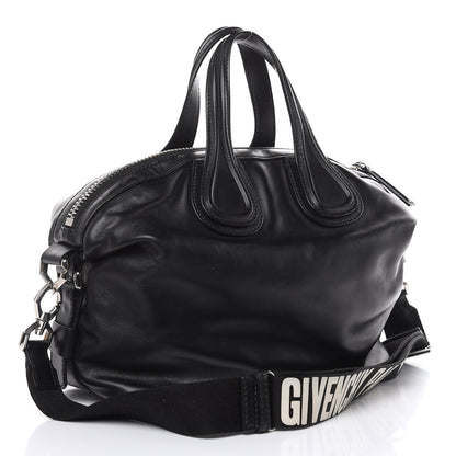 Givenchy Waxed Calfskin Small Nightingale Logo Strap Black 3 of 19