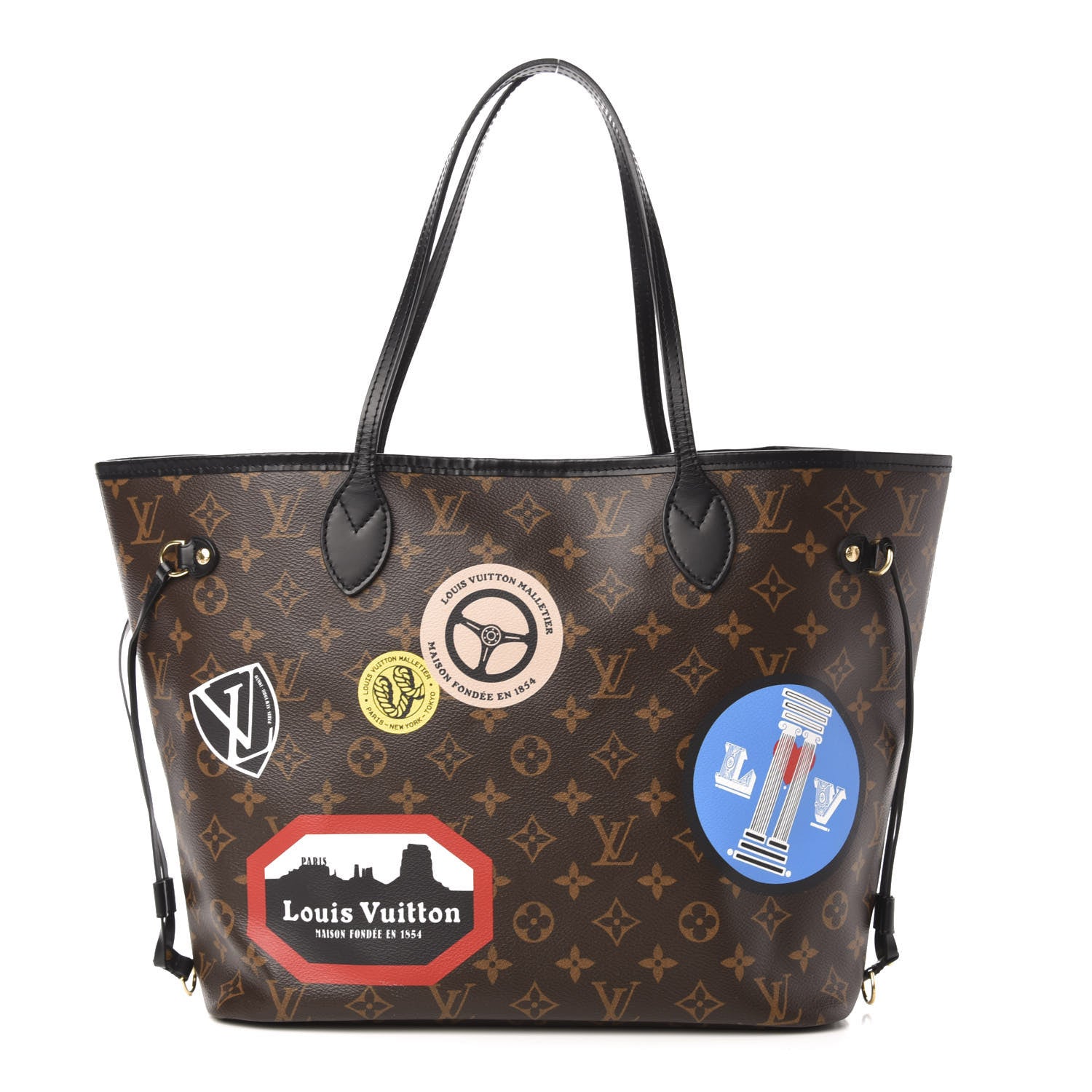 Louis Vuitton Monogram World Tour Neverfull MM 3 of 13