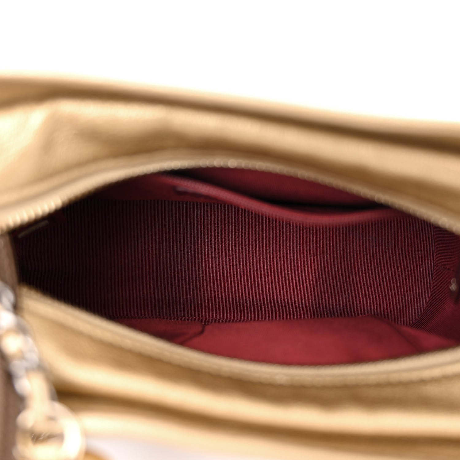 Chanel Metallic Goatskin Quilted Small Gabrielle Hobo Gold Bronze 5 of 10