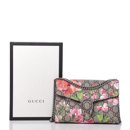 Gucci GG Supreme Monogram Blooms Mini Dionysus Chain Wallet Beige Multicolor Dry Rose 11 of 11