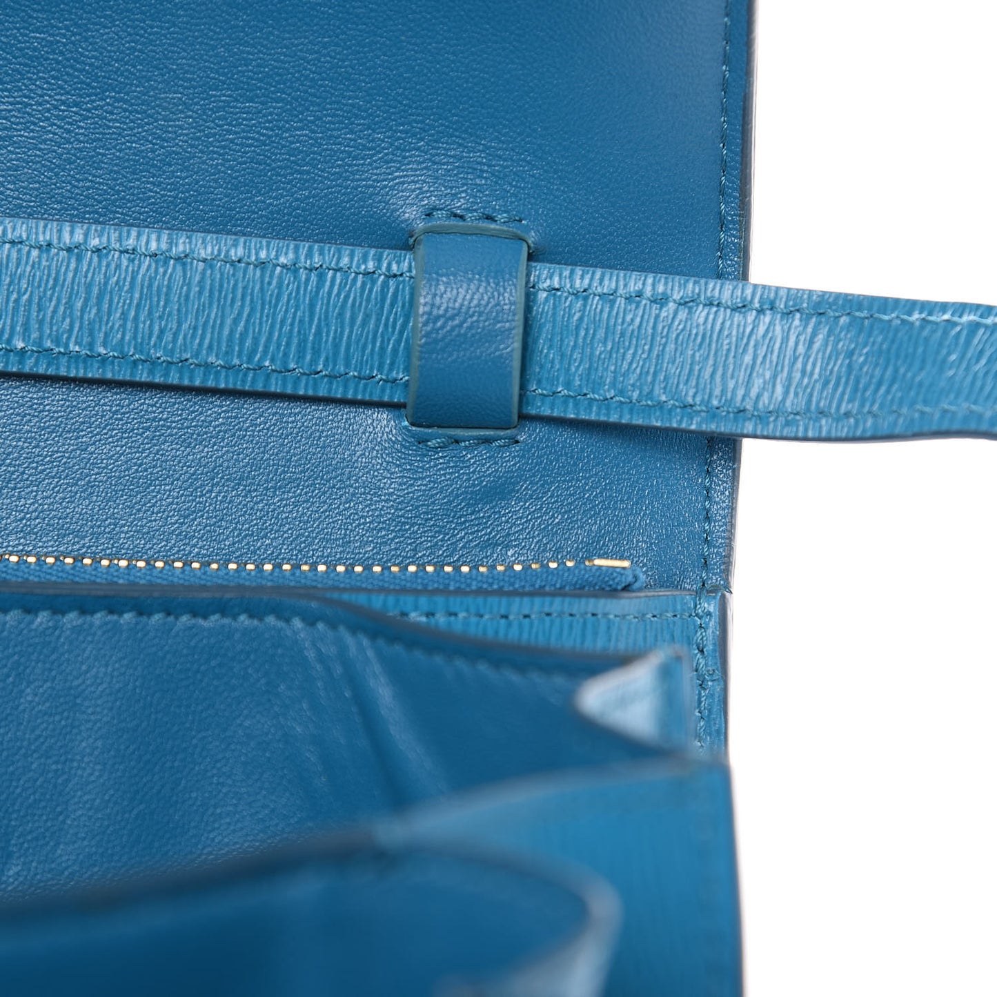 Liege Calfskin Medium Classic Box Flap Bag Turquoise
