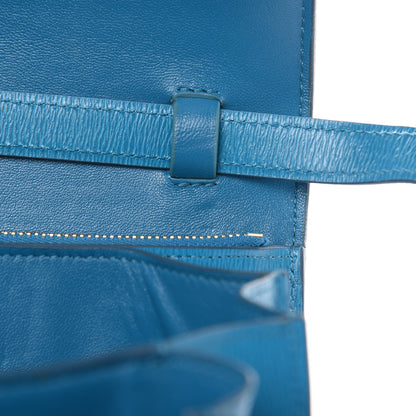 Celine Liege Calfskin Medium Classic Box Flap Bag Turquoise 10 of 10
