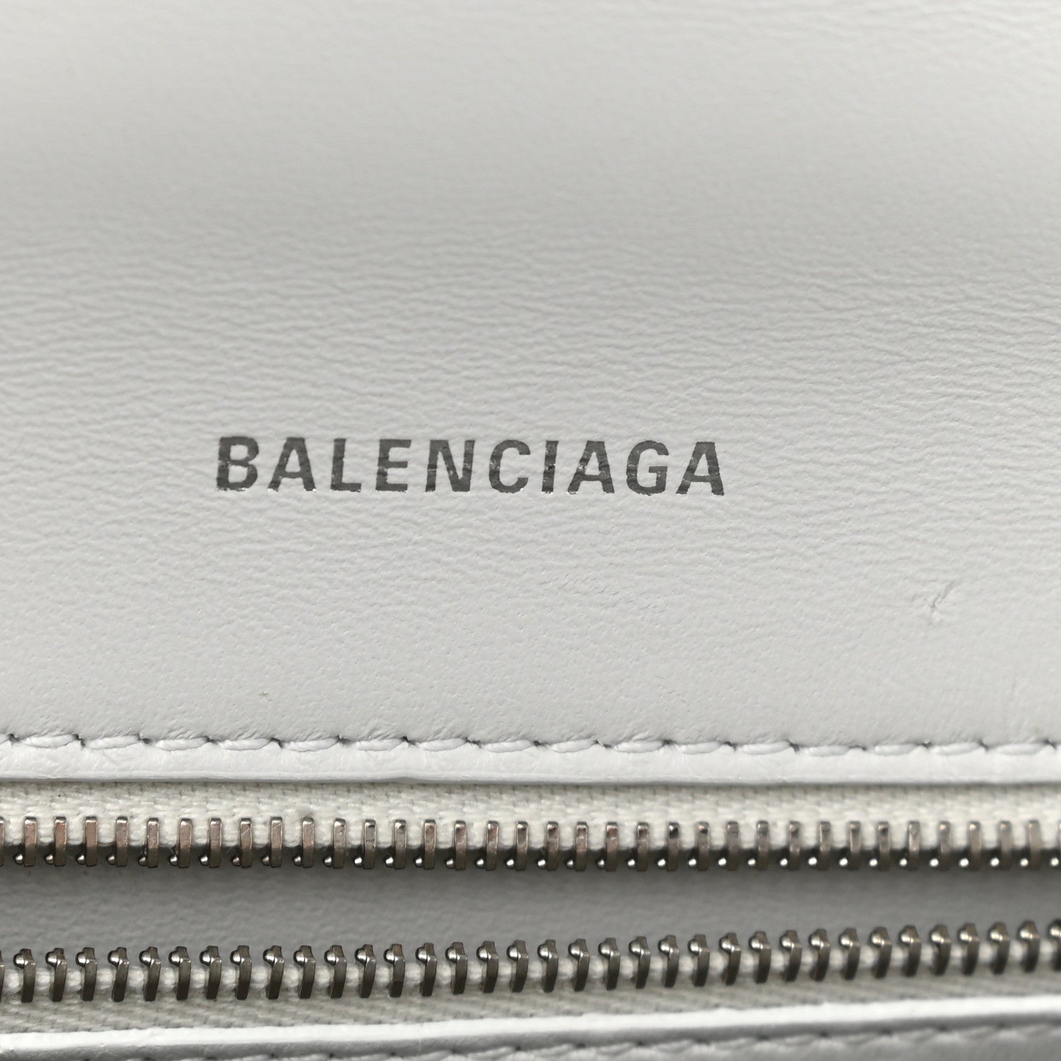 Balenciaga Calfskin Crocodile Embossed Small Hourglass Top Handle Bag White 6 of 11