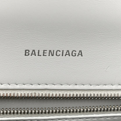 Balenciaga Calfskin Crocodile Embossed Small Hourglass Top Handle Bag White 6 of 11