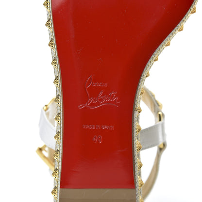 Christian Louboutin Calfskin Zarli Pyraclou 60 Platform Sandals 40 White 8 of 8