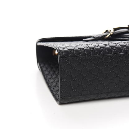 Gucci Microguccissima Medium Emily Chain Shoulder Bag Black 7 of 9