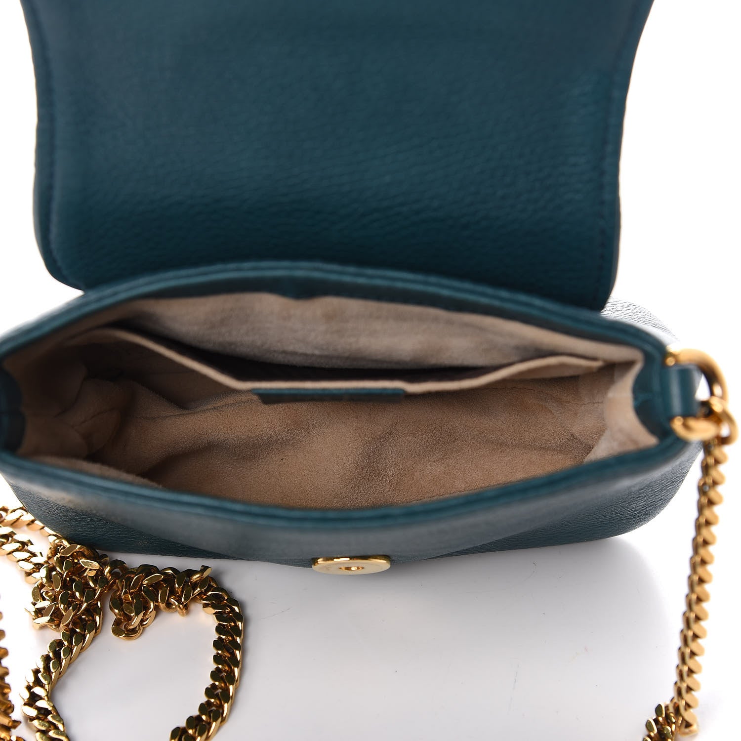 Gucci Dollar Calfskin Small 1973 Chain Shoulder Bag Deep Cobalt 5 of 10
