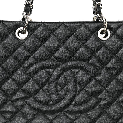 Chanel Caviar Quilted XL Grand Shopping Tote GST Black 8 of 12