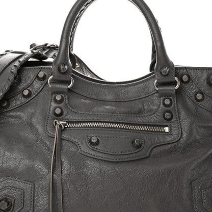 Balenciaga Agneau Arena Neo Cagole City Handbag Dark Grey 8 of 13
