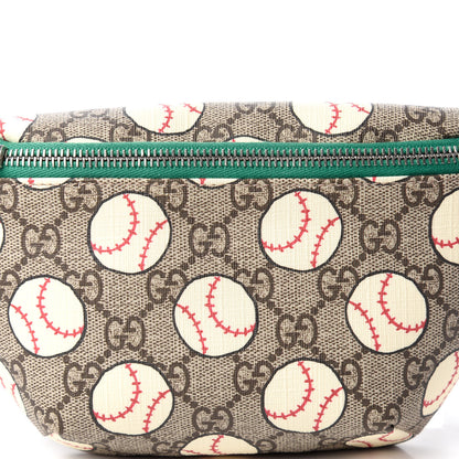Gucci GG Supreme Monogram Baseballs Web Childrens Belt Bag 10 of 10