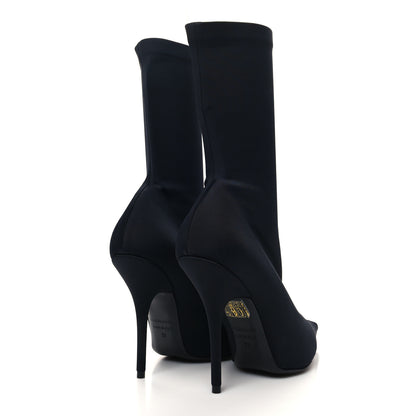 Balenciaga Matte Spandex Pointed Toe Knife 110mm Ankle Boots 38 Black 4 of 6