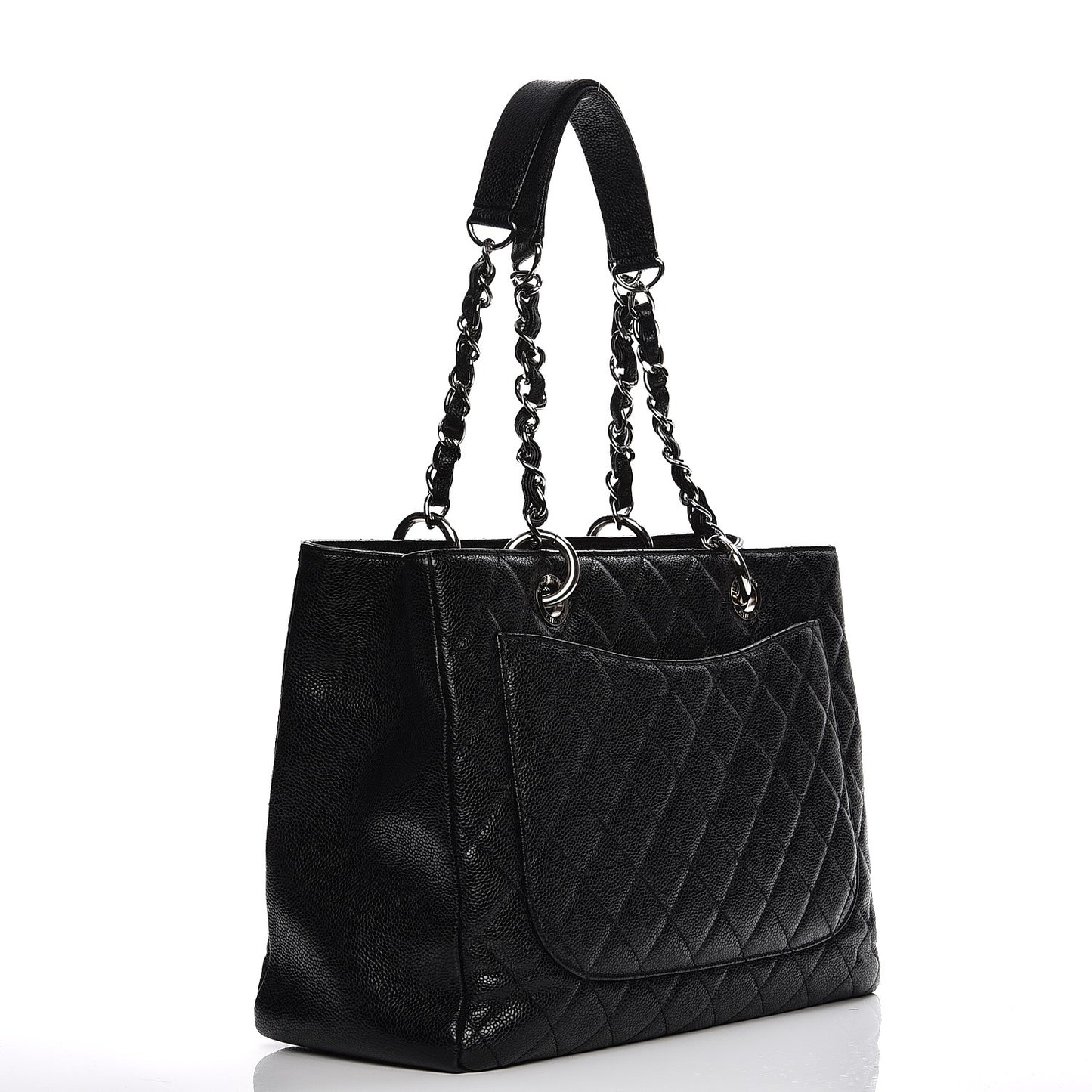 Caviar Quilted Grand Shopping Tote GST Black