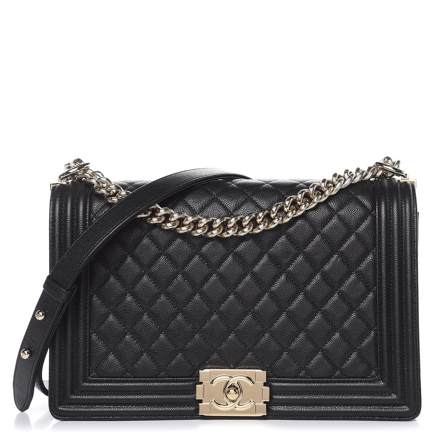 Caviar Quilted New Medium Boy Flap Black