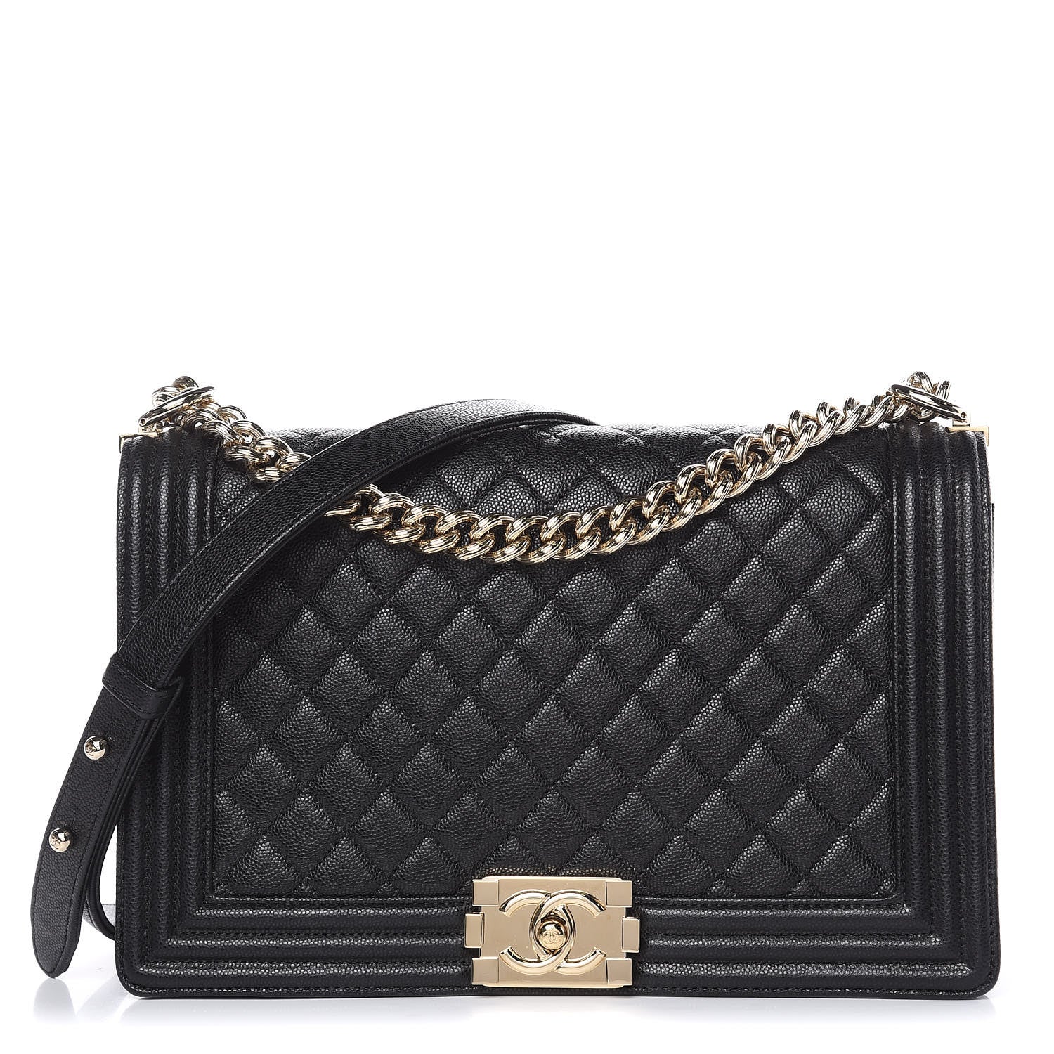 Chanel Caviar Quilted New Medium Boy Flap Black 1 of 13