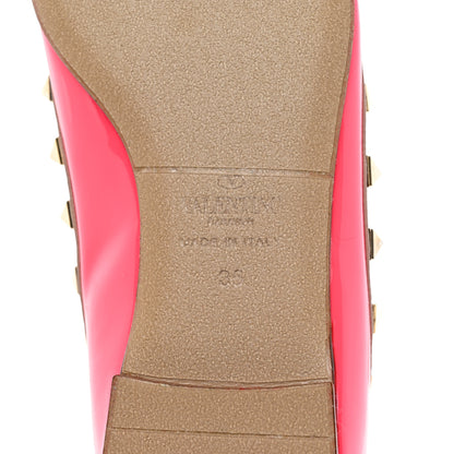 Valentino Garavani Patent Nappa Rockstud Ballerina Flats 36 Fuxia Fluo Poudre 8 of 9