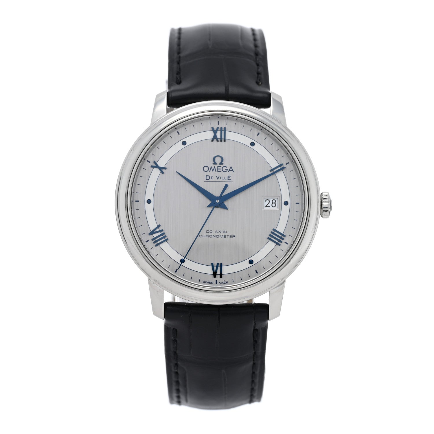 Omega Stainless Steel Alligator 39mm De Ville Automatic Watch 424.13.40.20.02.003 1 of 5