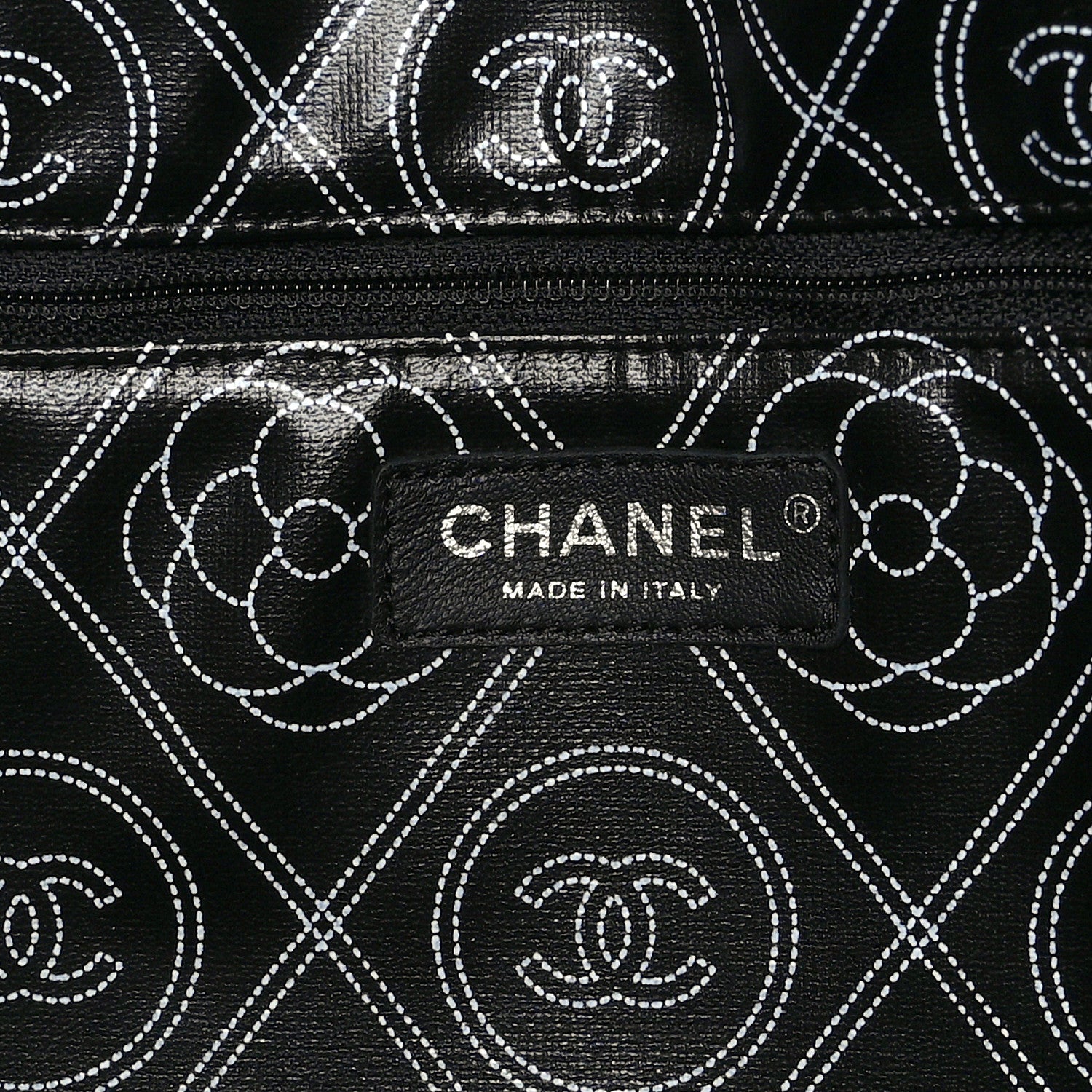 Chanel Coated Canvas Camellia Bowler Black Beige 6 of 9