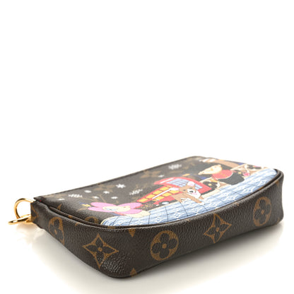 Louis Vuitton Monogram 2021 Christmas Animation London Mini Pochette Accessories Red 4 of 10