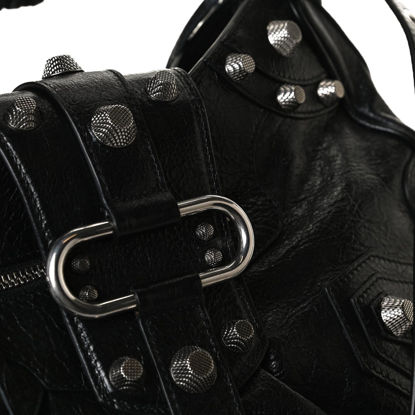 Agneau Arena Medium Le Cagole Shoulder Bag Black
