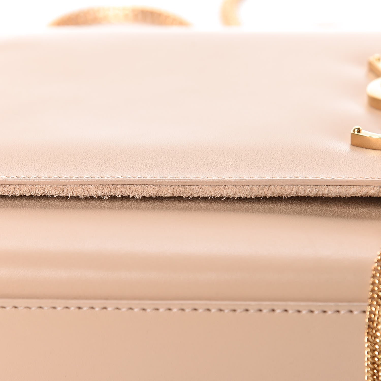 Saint Laurent Smooth Calfskin Medium Classic Monogram Kate Tassel Satchel Dark Beige 13 of 16