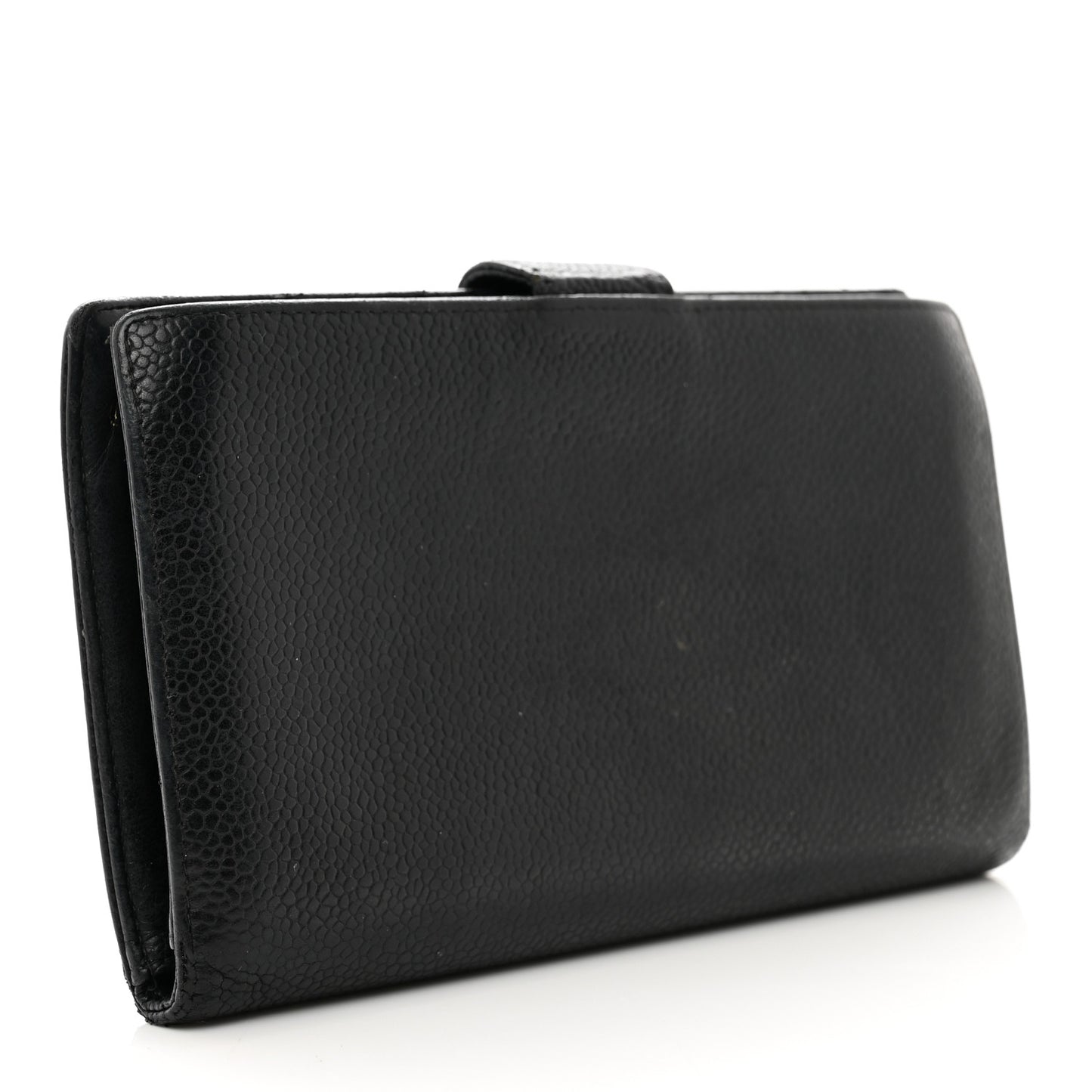 Caviar Timeless CC Zipped Pocket Wallet Black
