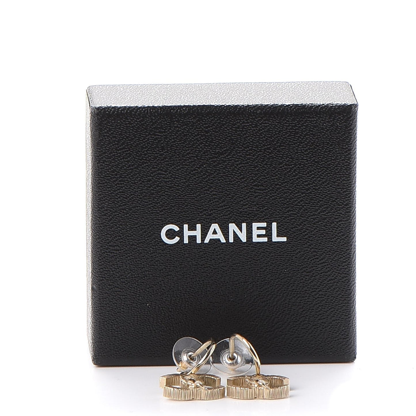 Crystal Pearl CC Drop Leaf Earrings Gold
