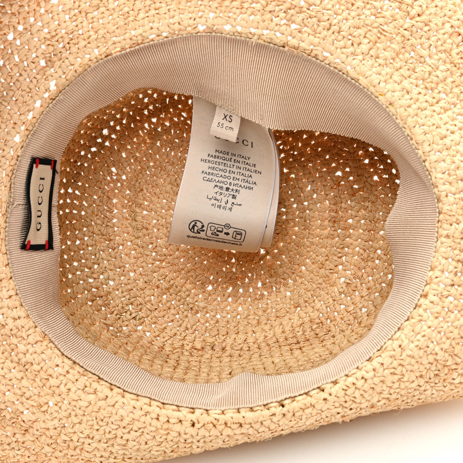 Gucci Straw Gucci Patch Hat XS 6 of 7