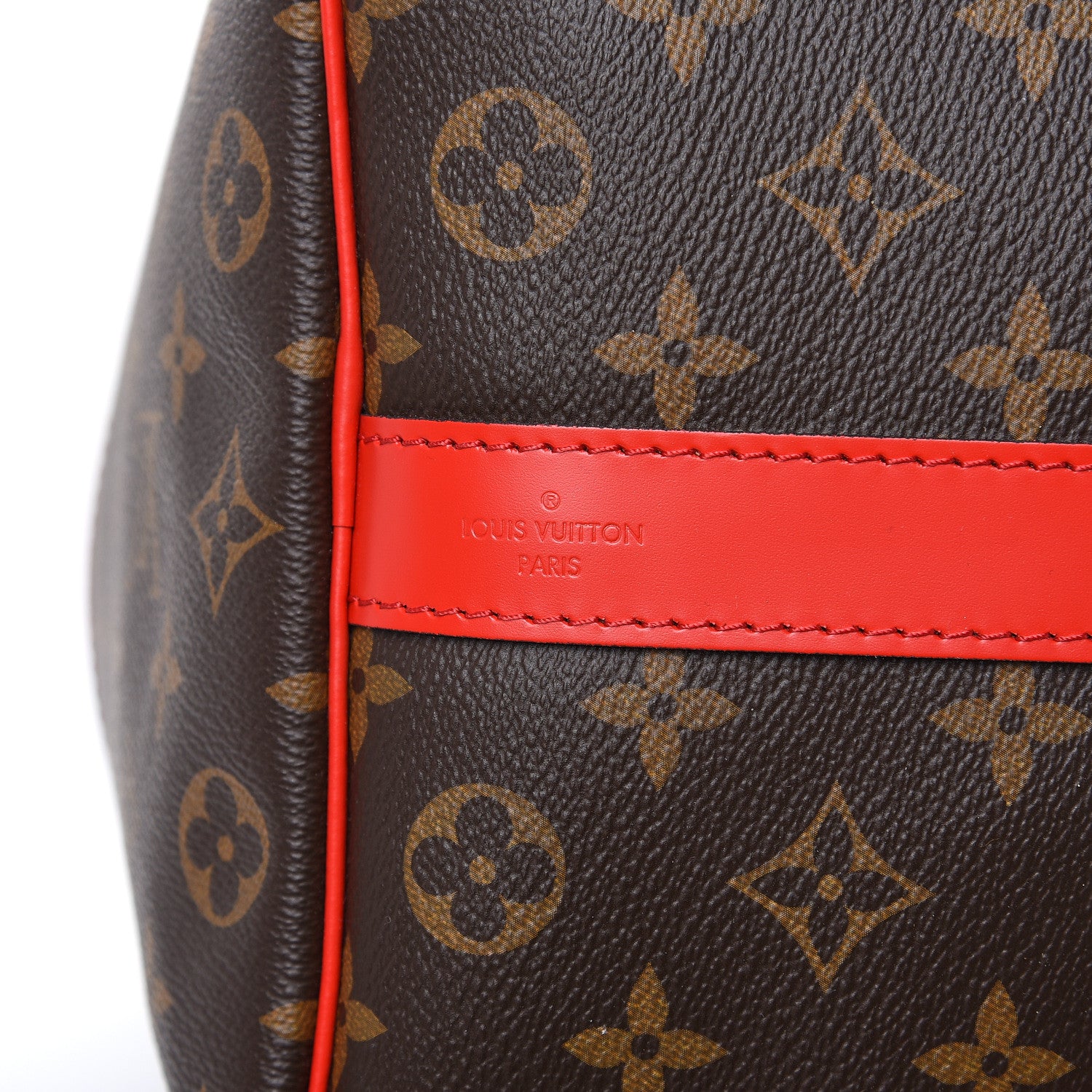 Louis Vuitton Calfskin Monogram Keepall Bandouliere 50 Coquelicot 10 of 10