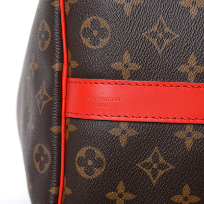 Louis Vuitton Calfskin Monogram Keepall Bandouliere 50 Coquelicot 10 of 10