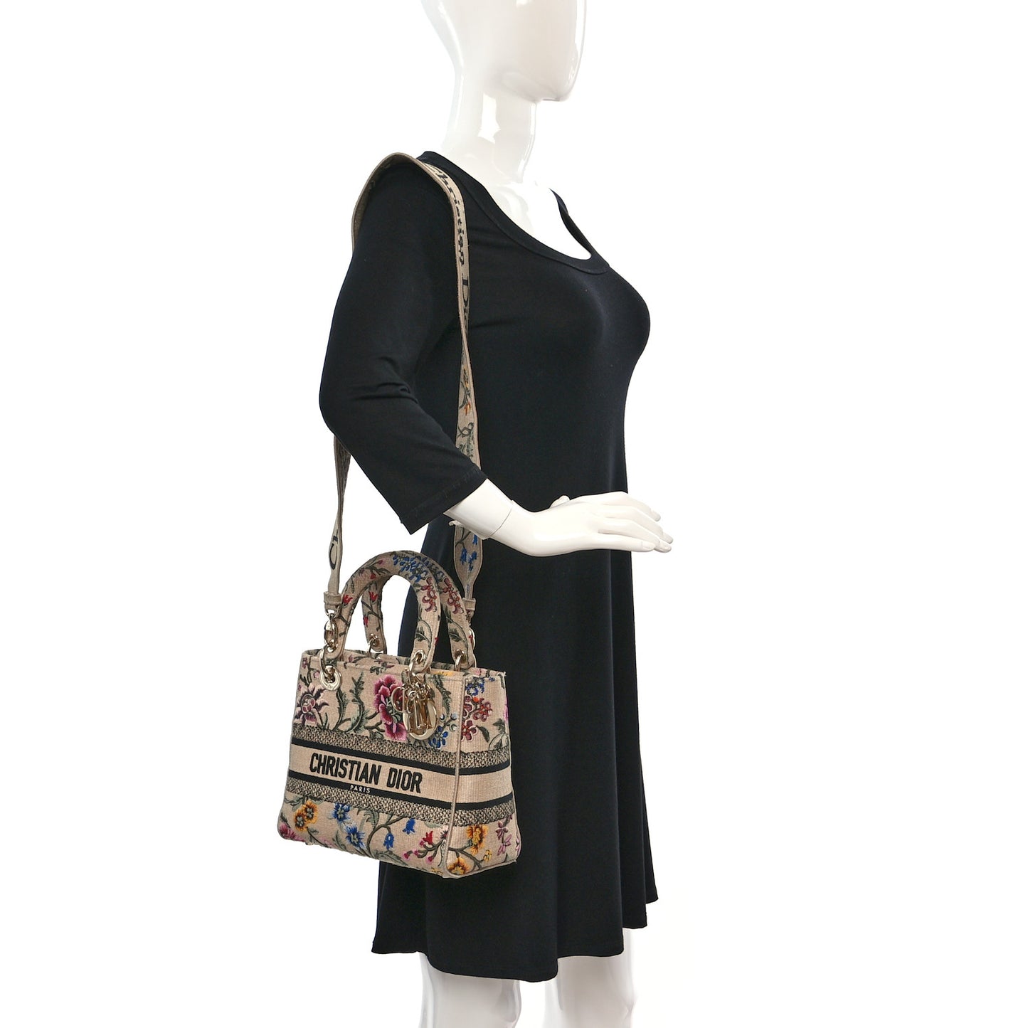 Canvas Embroidered Print Medium Lady D-Lite Multicolor