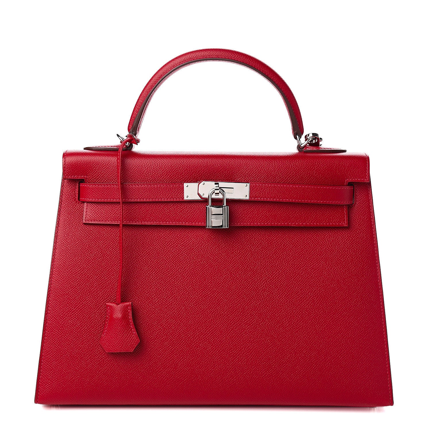 Hermes Epsom Kelly Sellier 32 Rouge Casaque 1 of 9