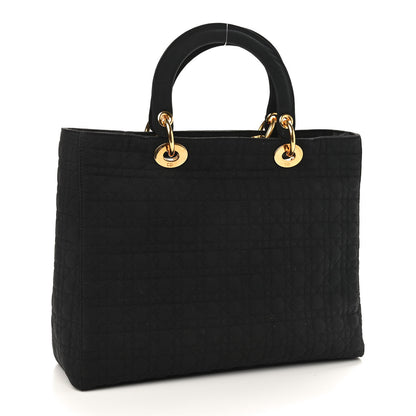 Christian Dior Nylon Cannage Large Lady Dior Black 3 of 11