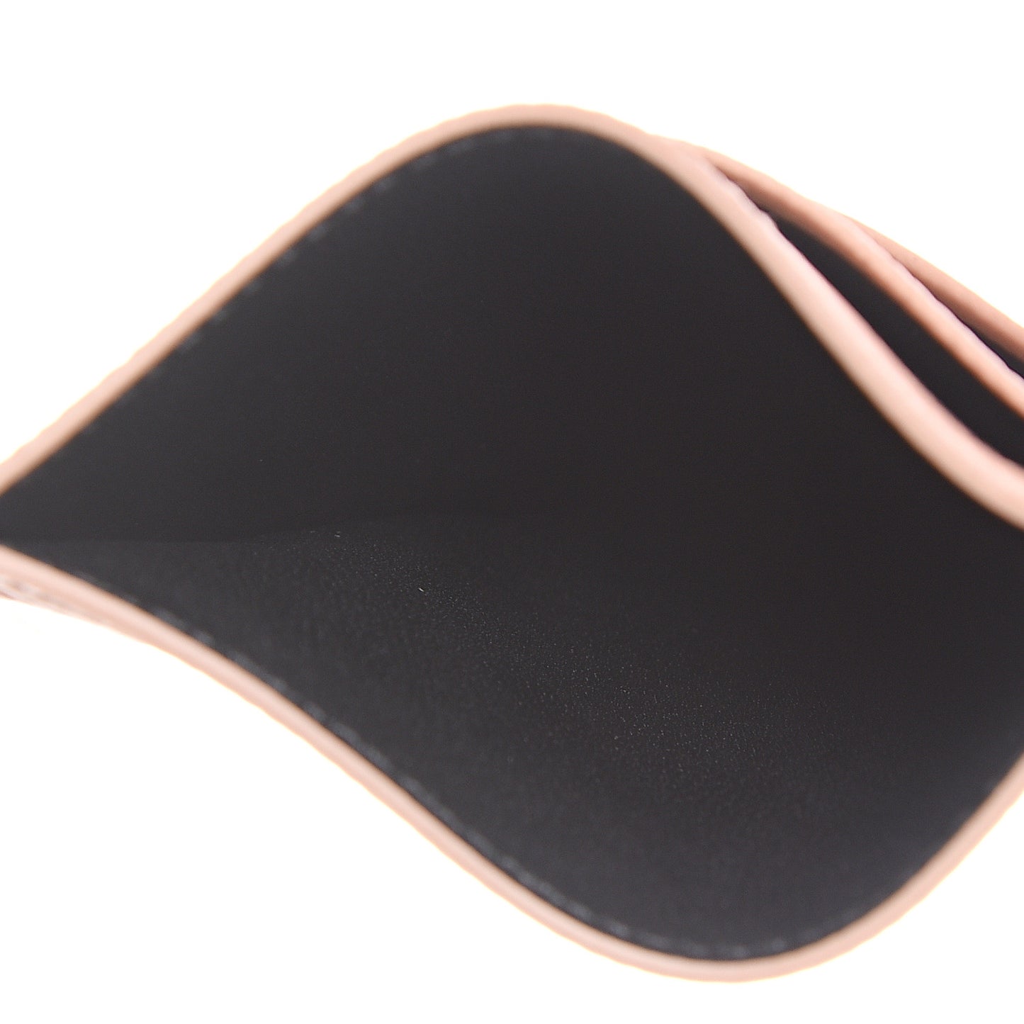Signature Grained Calfskin Logo Ville Multi Card Holder Beige