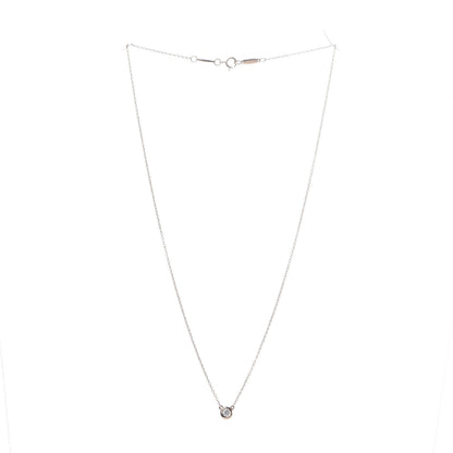 Tiffany 18K Rose Gold Diamond .11ct Elsa Peretti Diamonds by the Yard Pendant Necklace 3 of 6