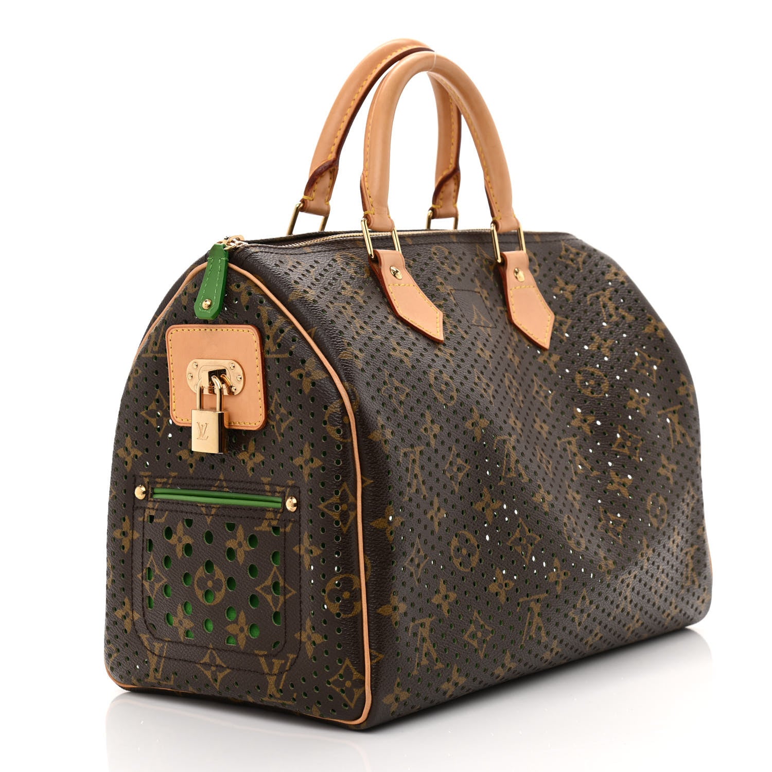 Louis Vuitton Monogram Perforated Speedy 30 Green 3 of 10