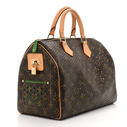 Louis Vuitton Monogram Perforated Speedy 30 Green 3 of 10