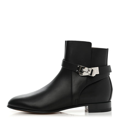 Hermes Calfskin Neo Low Boots 36.5 Black 1 of 9