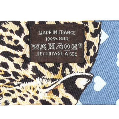 Hermes Silk Jungle Love Twilly Gris Bleuete Vert 4 of 4