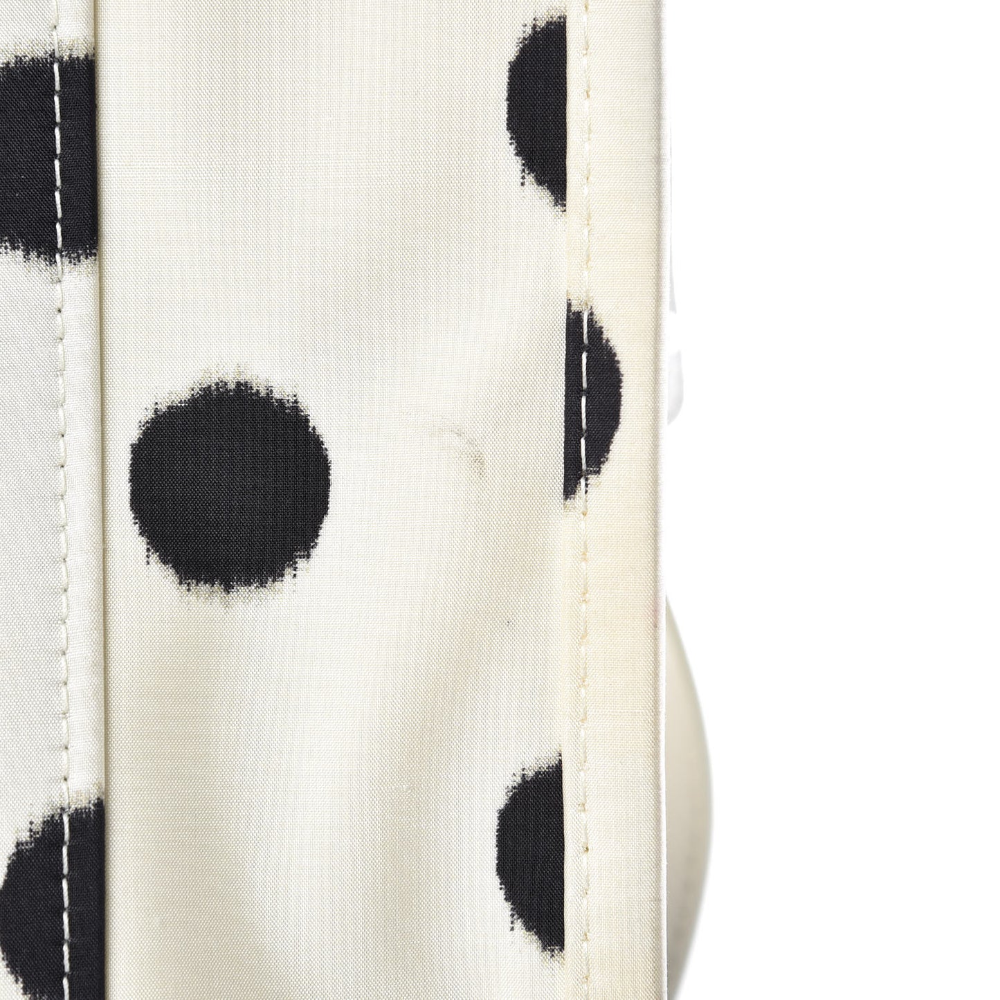 Silk Polka Dot S Bazar Shopper Tote White Black