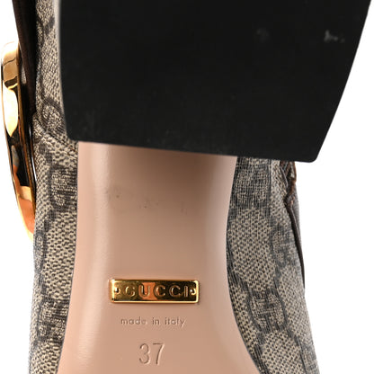 Gucci GG Supreme Monogram Malaga Kid Blondie 55mm Ankle Boots 37 Beige Ebony New Acero 7 of 10