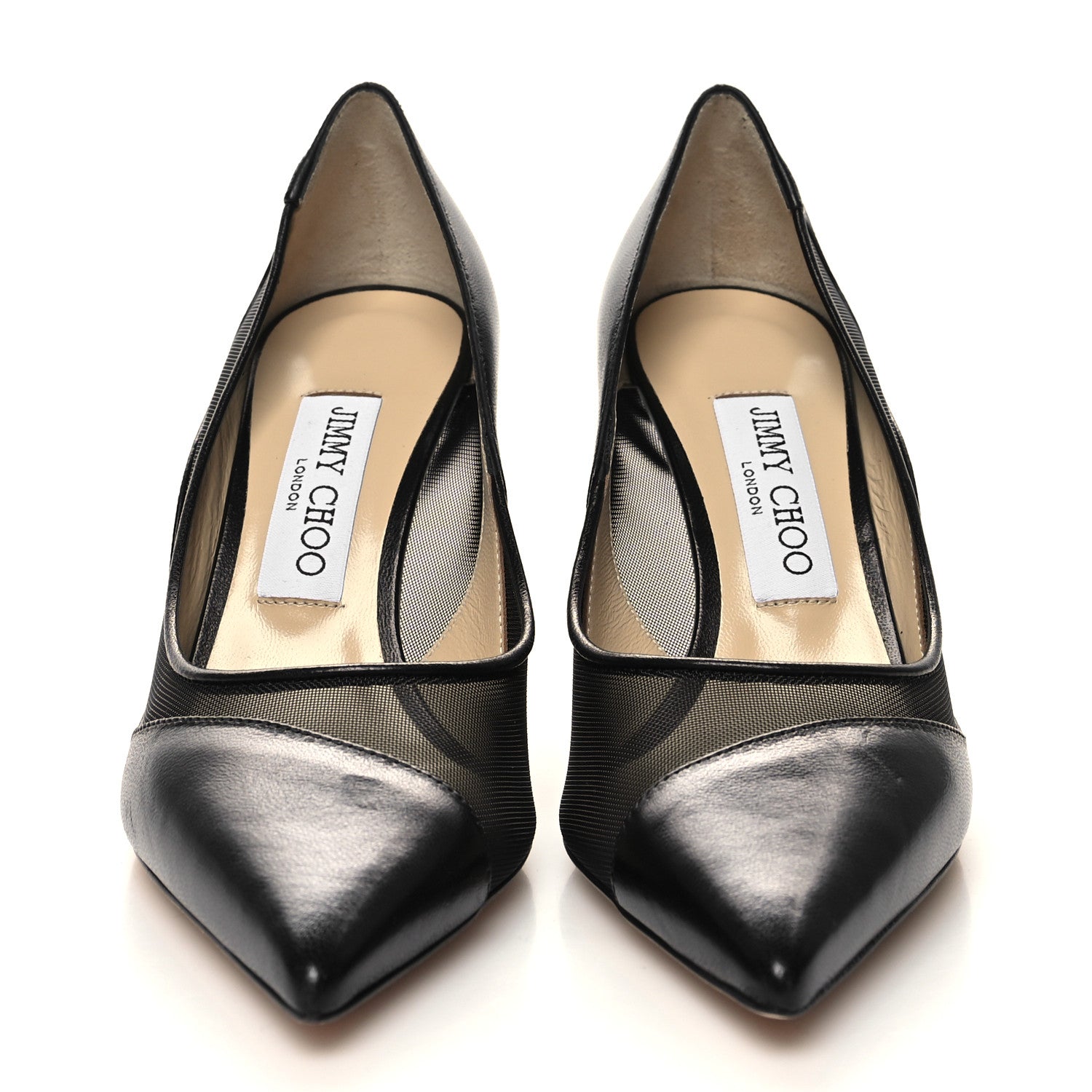 Jimmy Choo Mesh Calfskin Love 100 Pumps 36 Black 2 of 8