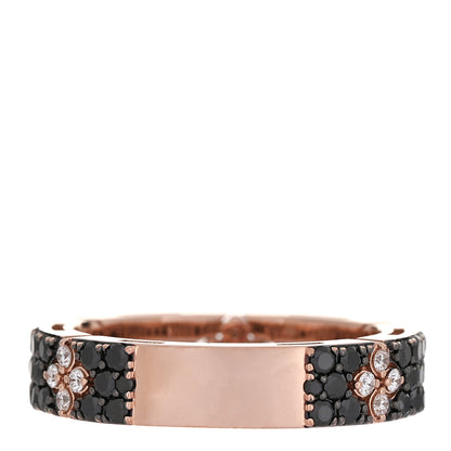 Roberto Coin 18K Rose Gold Black Diamond Love in Verona Band Ring 53 6.5 3 of 5