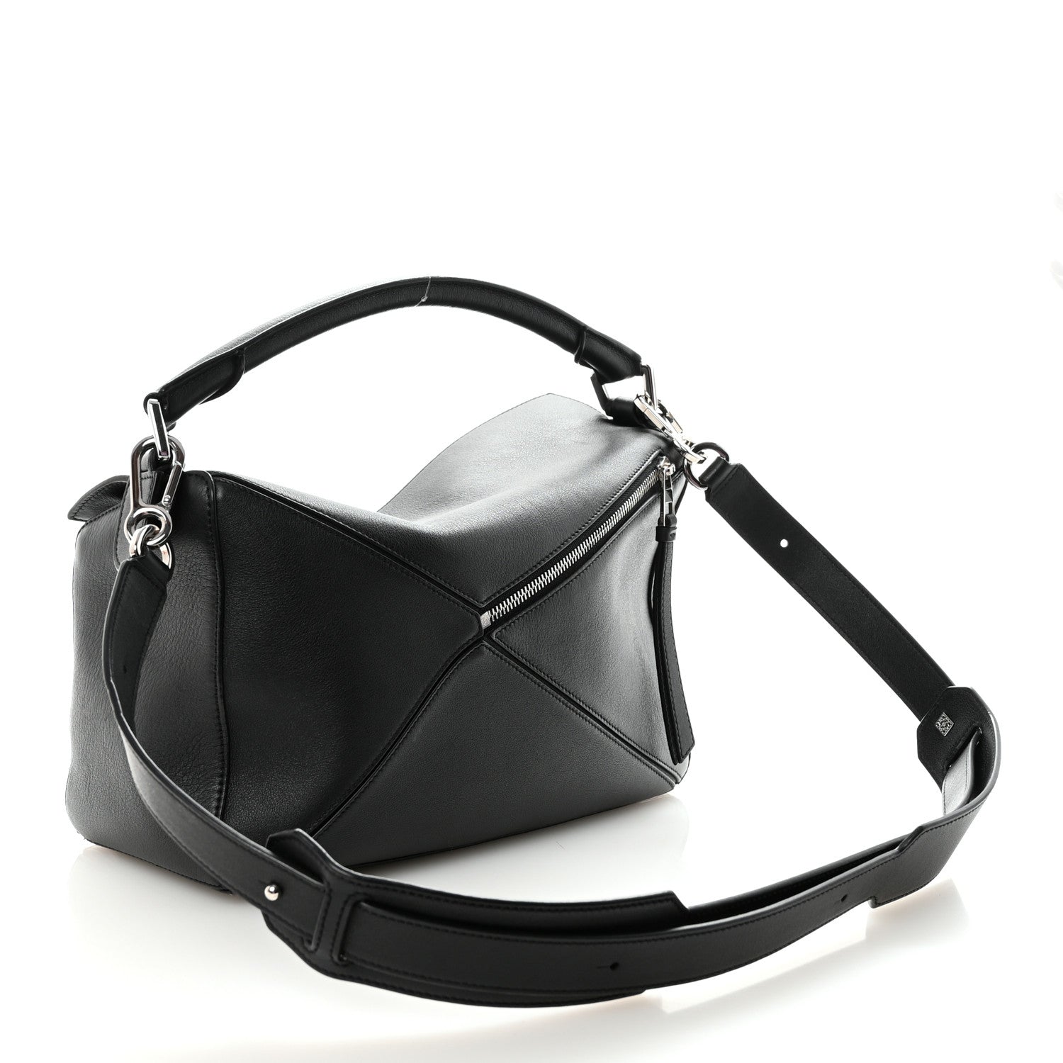 Loewe Calfskin Medium Puzzle Bag Black 3 of 9