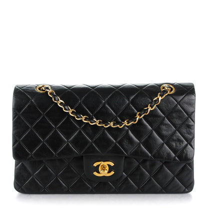 Chanel Lambskin Quilted Medium Double Flap Black 1 of 10