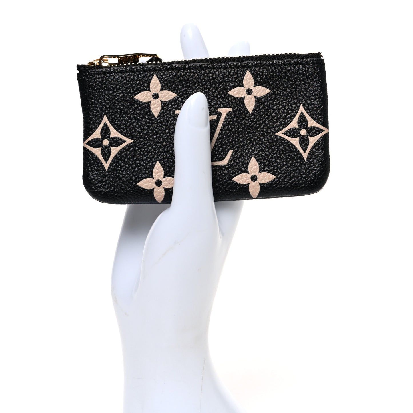Empreinte Monogram Giant Key Pouch Black Beige