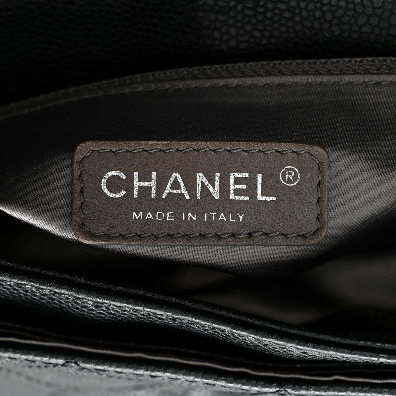 Chanel Glazed Caviar Coco Rider Flap Hobo Dark Grey 6 of 10