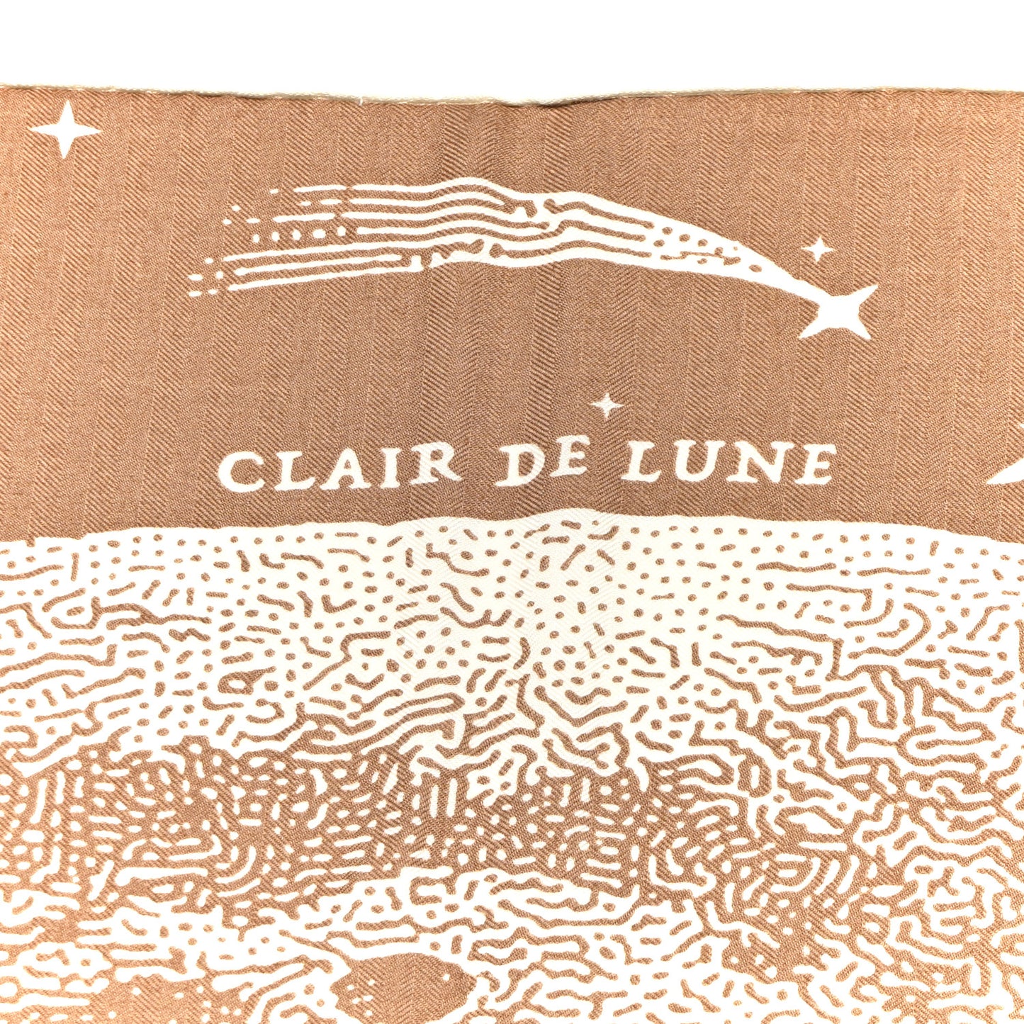 Silk Cashmere Clair De Lune Shawl 140 Camel White